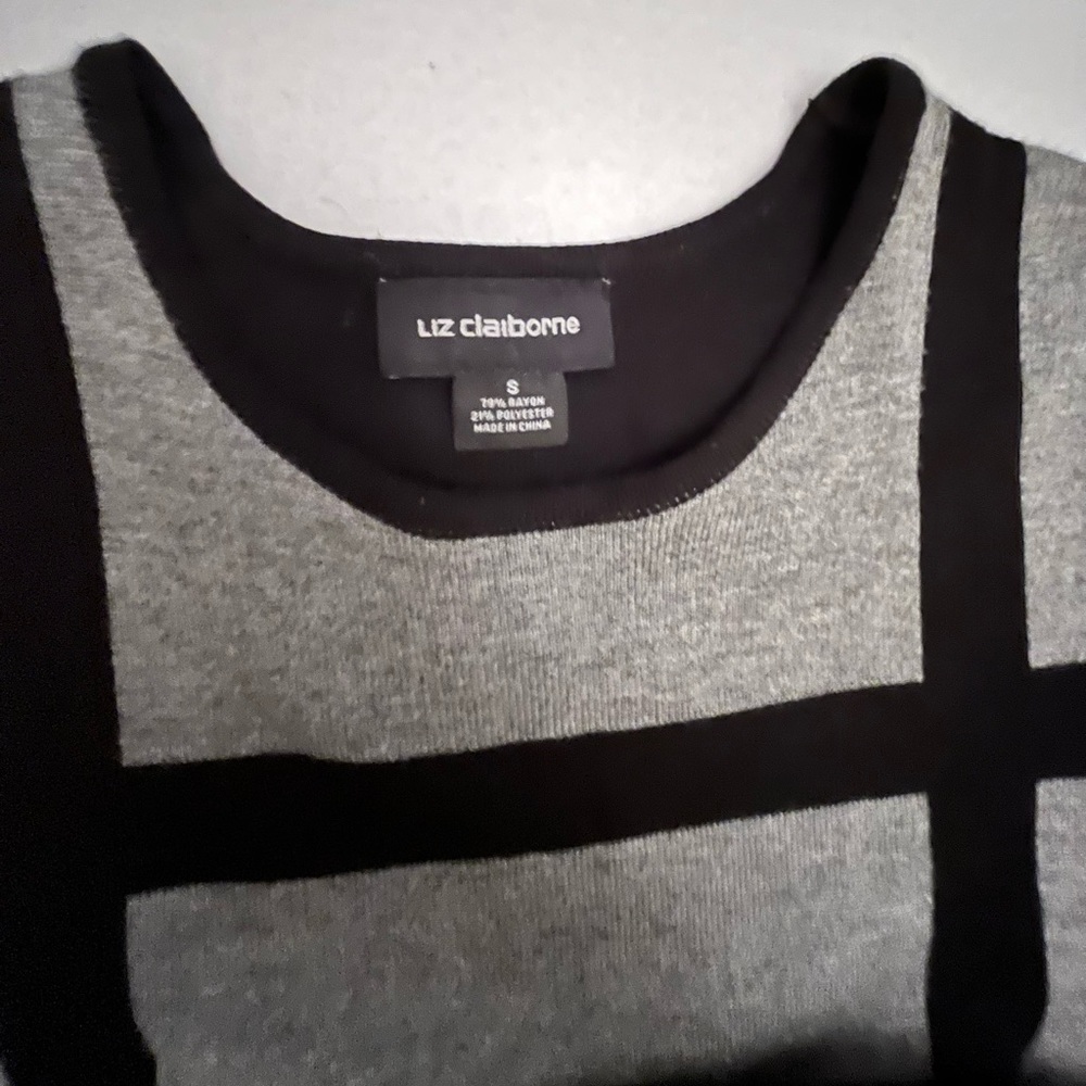 Liz Claiborne small fitted dress (Black and Grey)